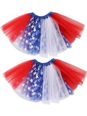 Red White Blue Tutu Skirt Set for Teens & Women - 4th of July USA Spirit Wear